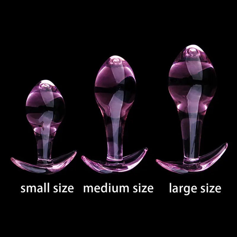 Crystal Glass Anal Plug Adult Erotic Toy Prostate Massage Anal Trainer