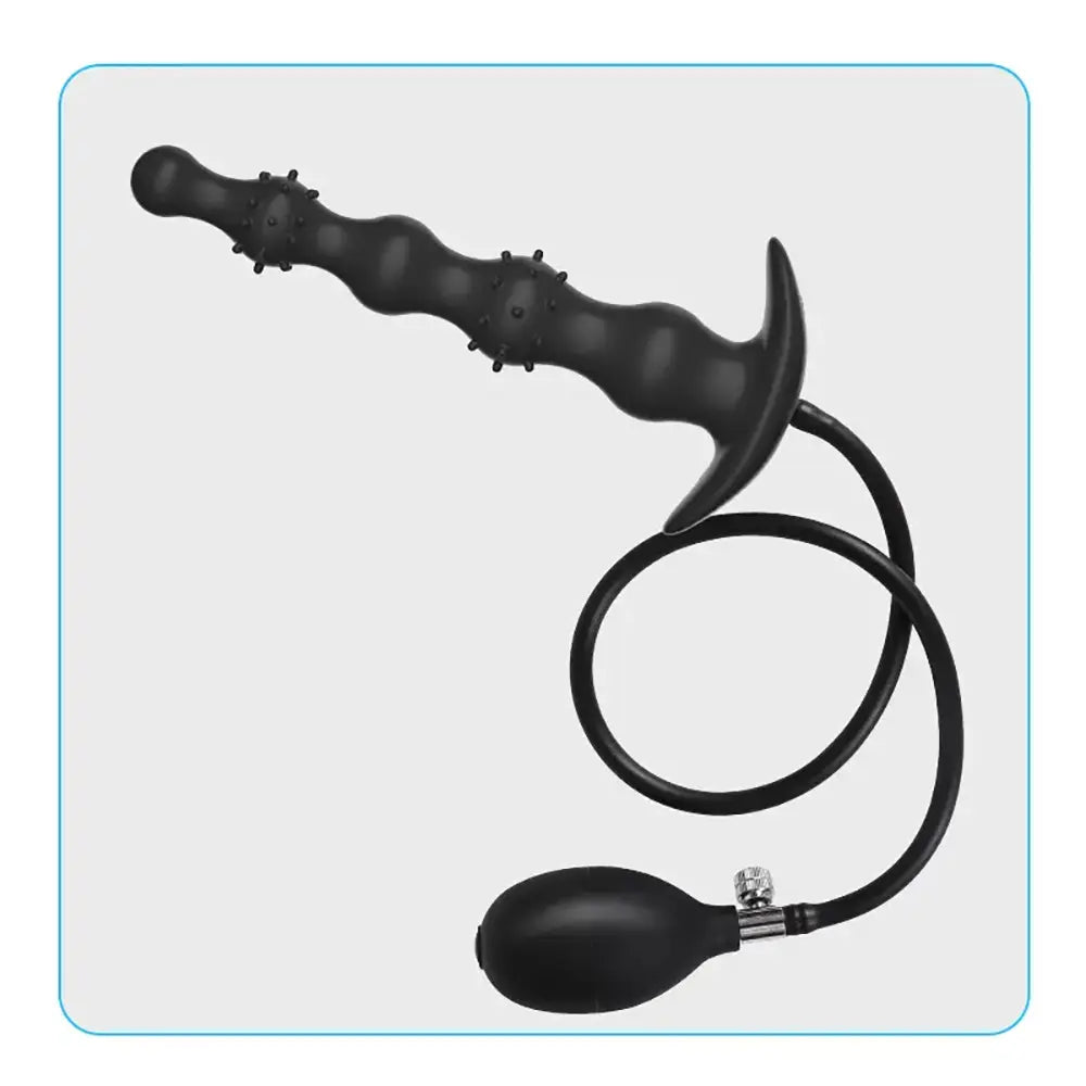 Inflatable Anal Plug With Beads For Anal Expansion Dilator With Beads