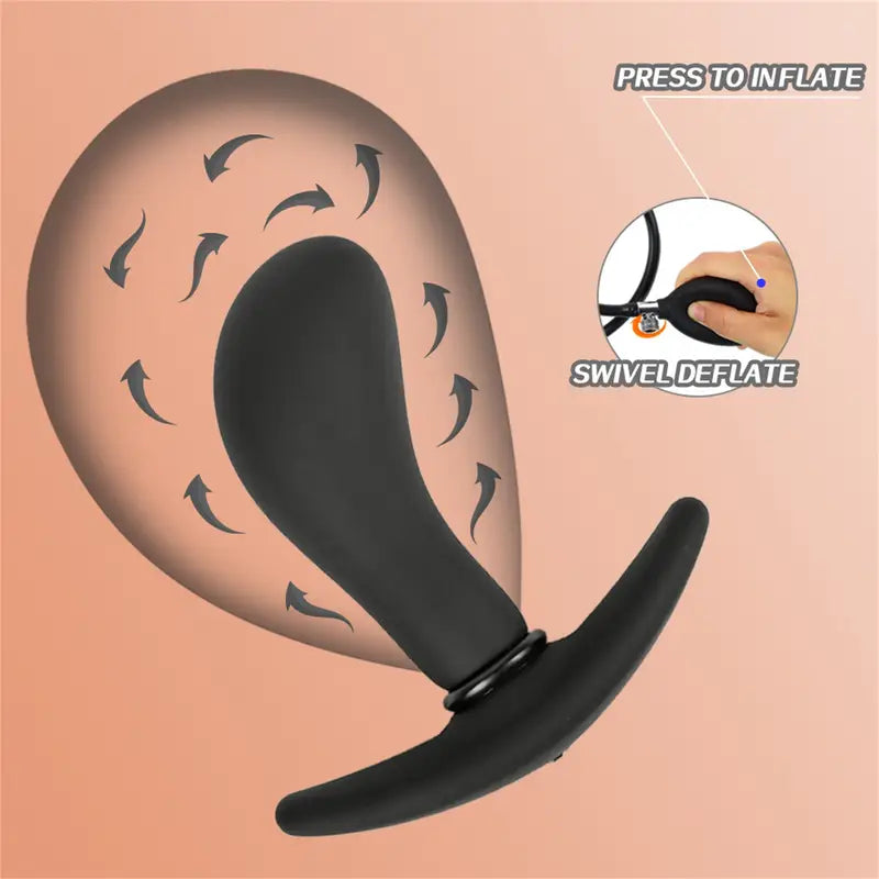 Inflatable Anal Toy Silicone Butt Plug Anal Ball Stretcher G Spot Stimulator