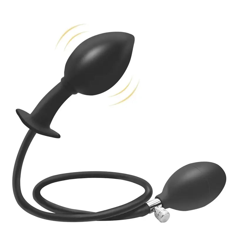 Inflatable Anal Plug Lotus Shaped Silicone Butt Plug Adult Toy For Women