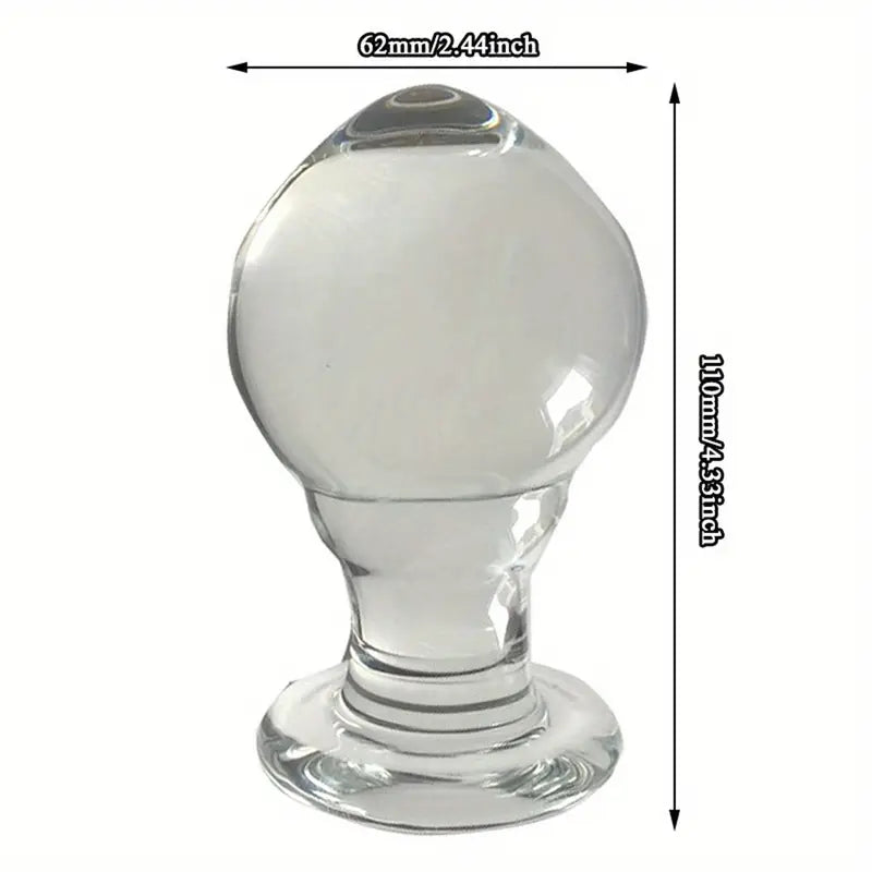 Peach-Shaped Glass Butt Plug For Couples Anal Sex Toy For Adults