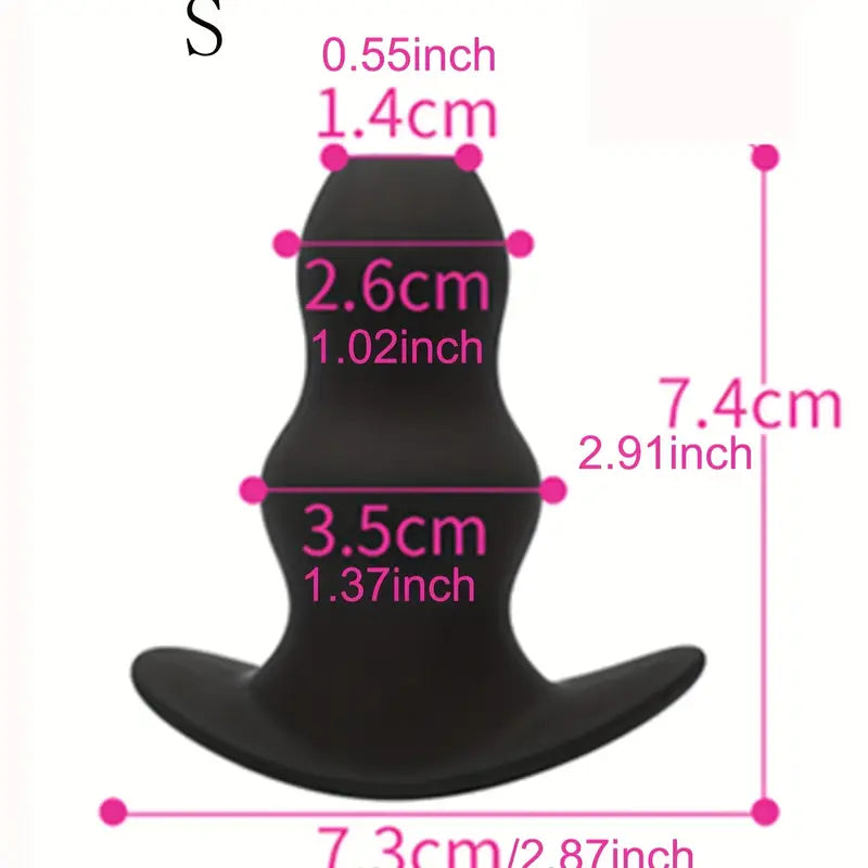 Silicone Anal Plug Comfortable Long-Term Wear Curved Base & Slender Waist