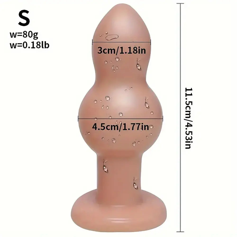 Big Butt Plug With Suction Stimulator Female Masturbation Sex Toy