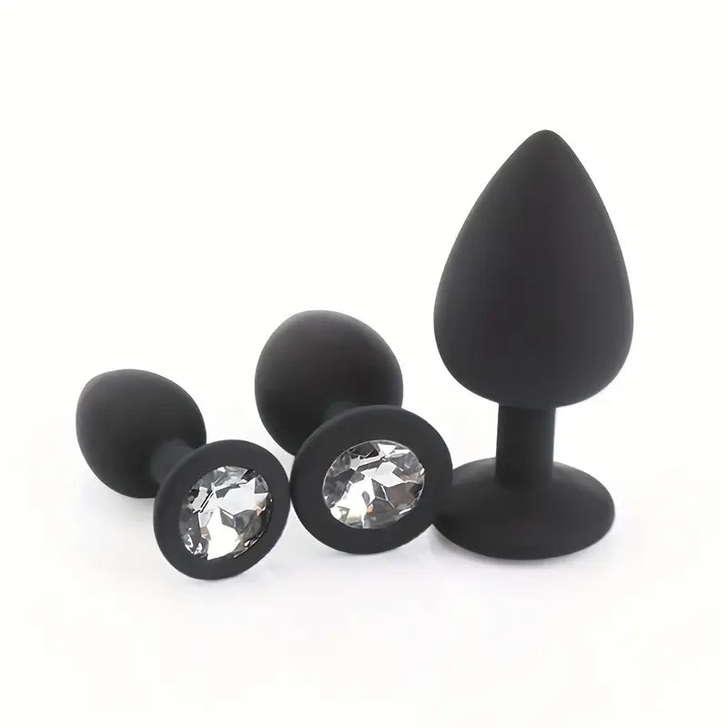 Diamond Bottom Silicone Anal Plug Butt Anal G-Spot Sex Stimulator