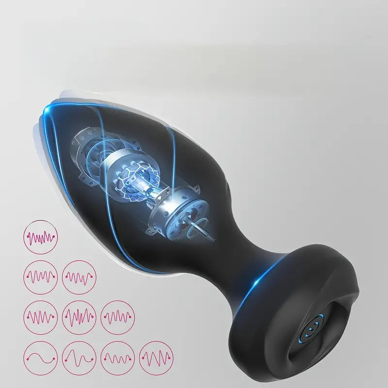 Posterior Vibrating Remote Control Anal Plug For Adult G-spot Sex Toy