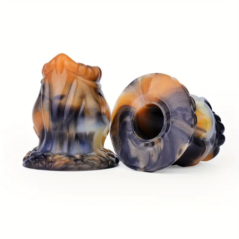 Soft Silicone Colorful Special-Shaped Hollow Peek Anal Plug For Games