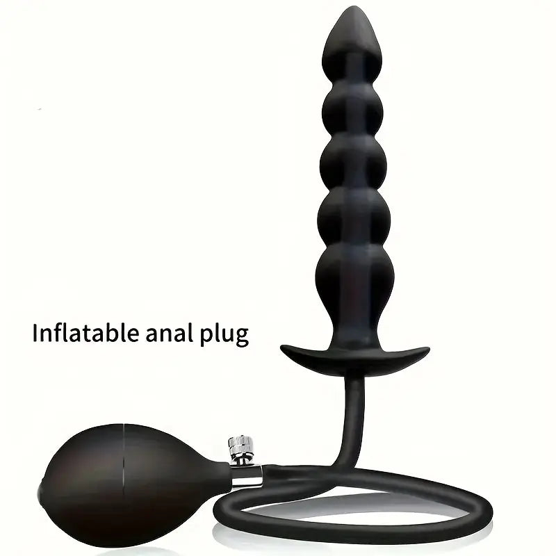 Unisex Inflatable Smooth Anal Plug Toy Masturbator Anus Dilator Massager