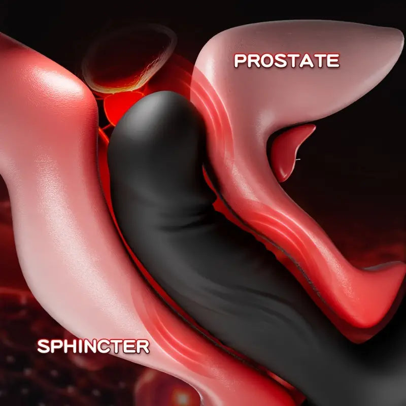 Unisex Black USB Charging Anal Plug Massager Toy Sex Toy Anus Dilator