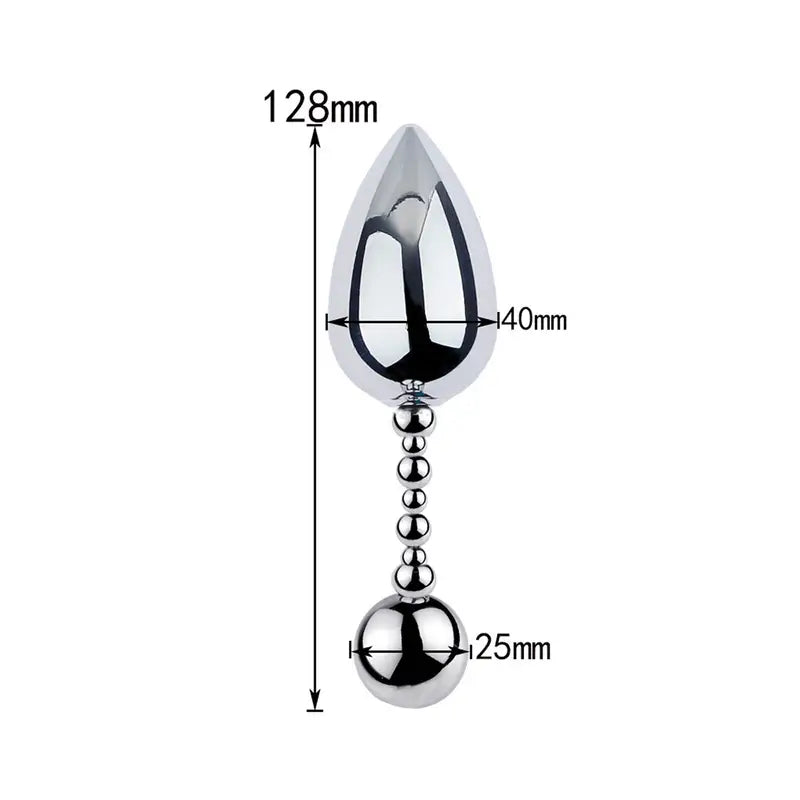 Metal Anal Plug For Men & Women Battery-Free Ideal For SM Play Cosplay