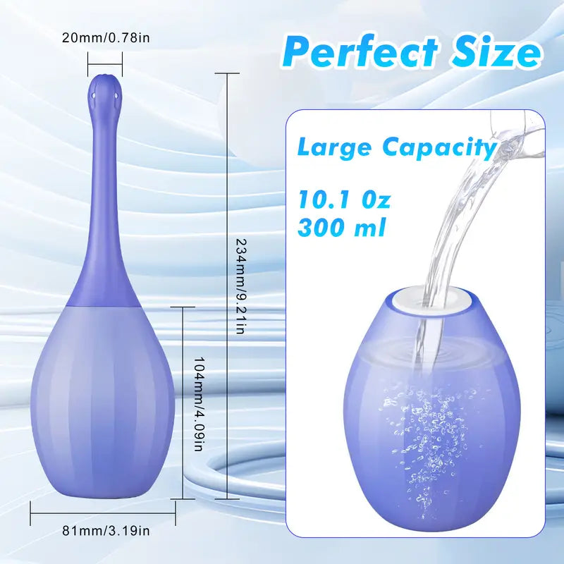 Anal Douches For Men Women Enema Bulb With Bendable Silicone Nozzles