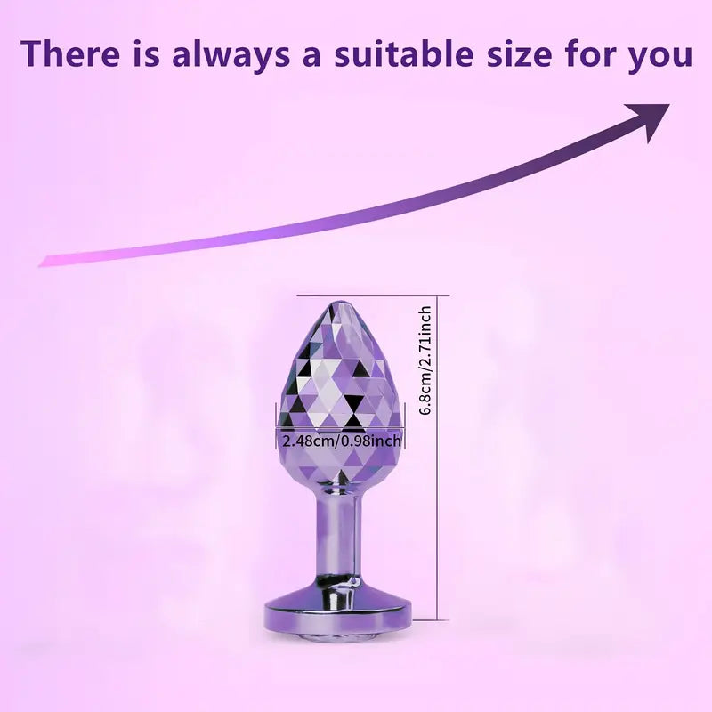 Luxury Geometric Diamond Design Reusable Durable Metal Anal Plug