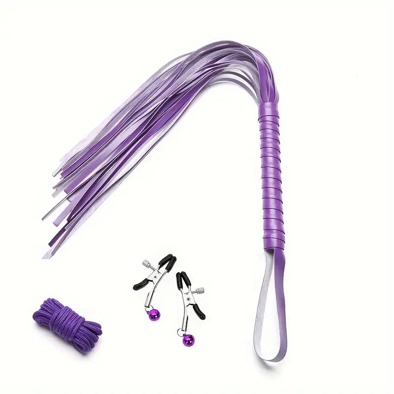 10-piece Sexy Purple Suit Imitation Fox Tail Anal Plug SM Sex Game Adult Toy