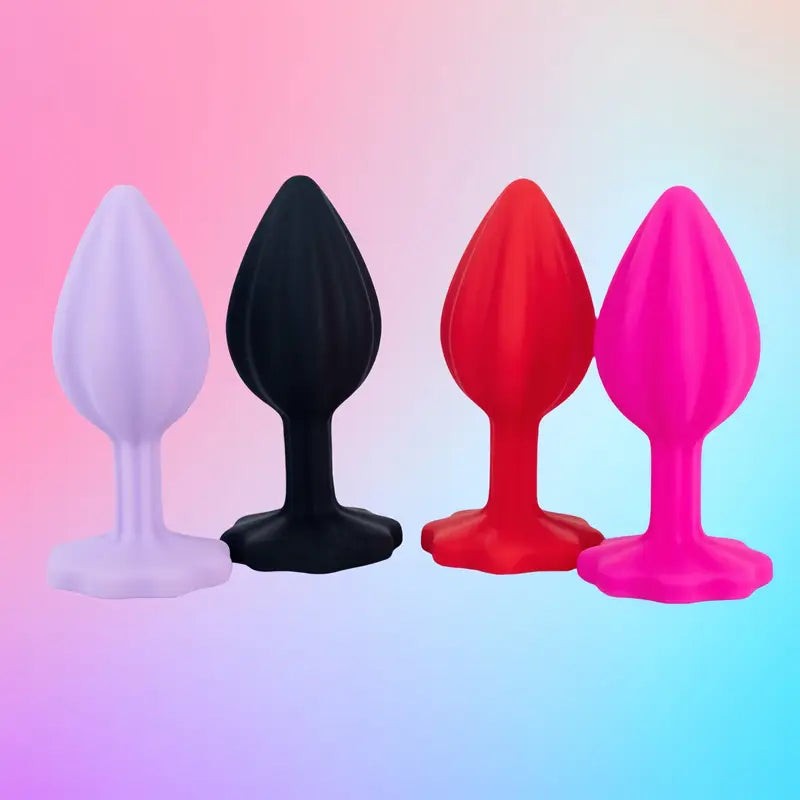 Three-piece Diamond Jewelry Decorated Anal Training Butt Plug
