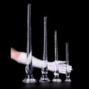 Crystal Butt Plug With Four Sizes PE Material With Engraved Scale Design
