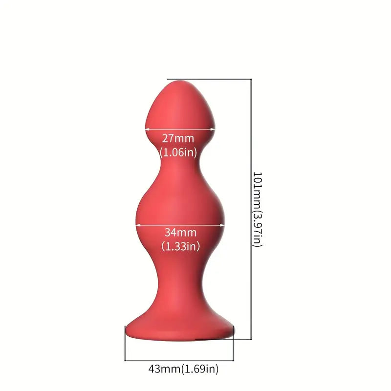 Silicone Anal Plug With Diamond Base Beginner Expert 3 Sizes Bead Ass Plug