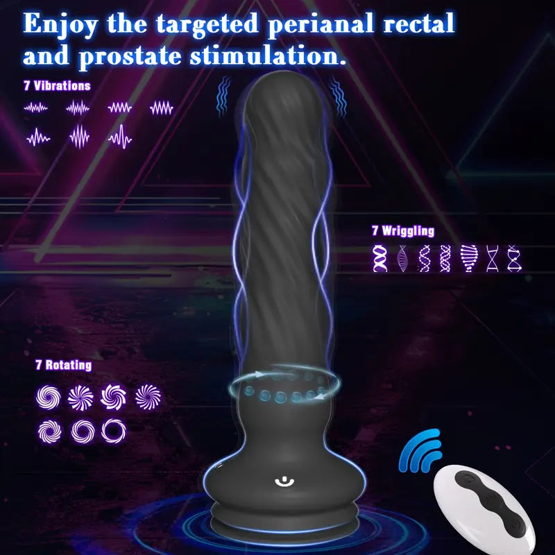Ultimate Pleasure Anal Vibrator 7 Vibration Modes Rotating & Wriggling Beads