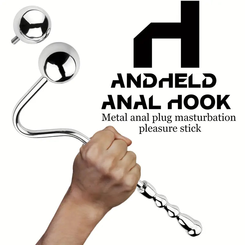 Stainless Steel Anal Hook 2 Interchangeable Ball Joint Hook For Couple