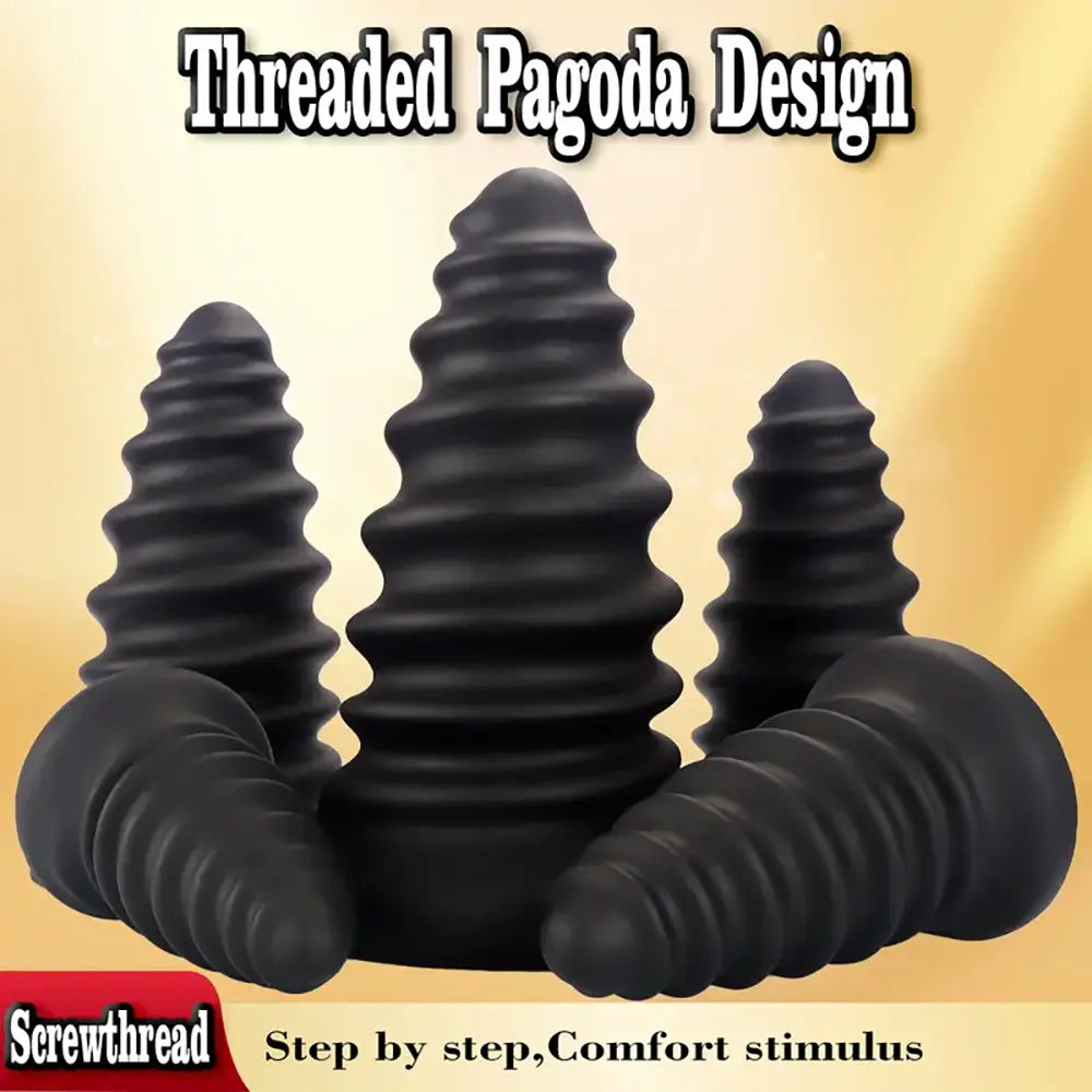 PVC Threaded Screw Anal Plug Large Novelty Fun Backdoor Anus Plug