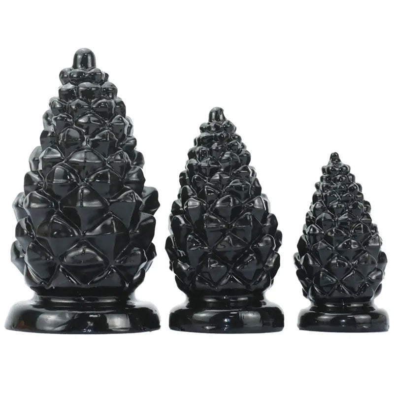 Silicone Pine Cone Shaped Butt Plug Anal Training Toy G Spot Stimulator