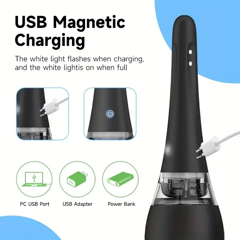 Electric Irrigator Cleaner 5 Speed Silicone Enema 5-hole Packaged Nozzle