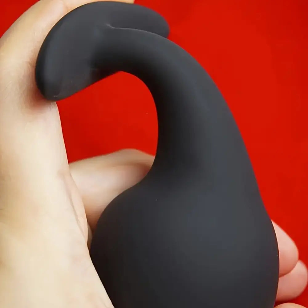 Silicone Anal Dilator Black Butt Plug Tadpole Shaped Anchor Sex Toy