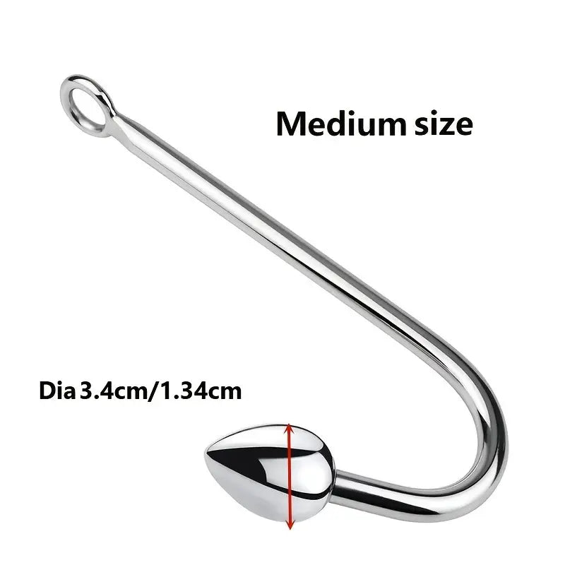 Metal Anal Hook Small Medium Large 3 Balls Head Butt Plug Hook Dilator