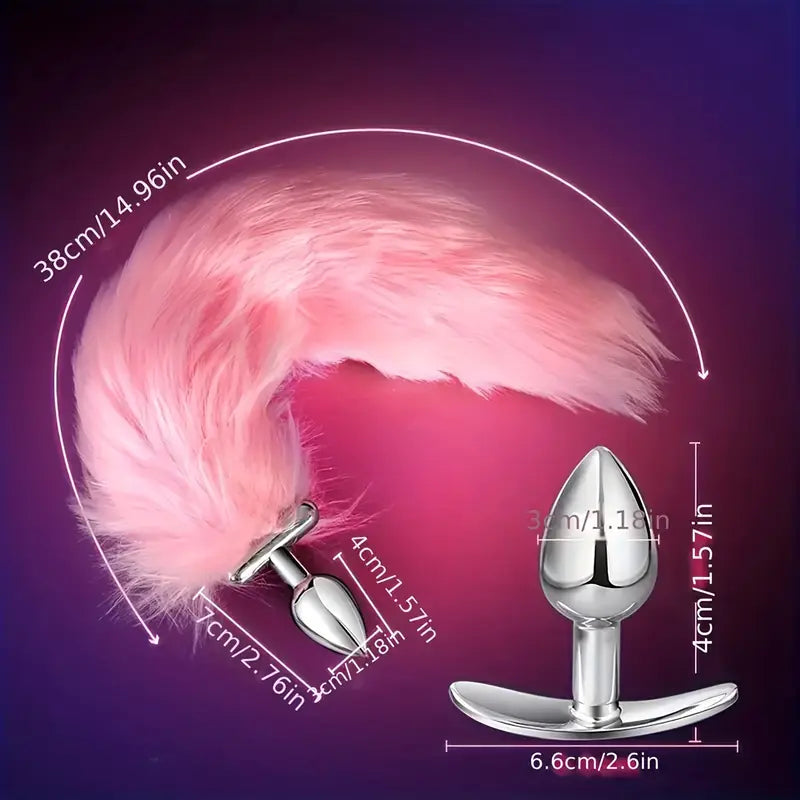 Variational Changeable Lighting Long Fox Tail Cosplay Fox Tail Anal Plug