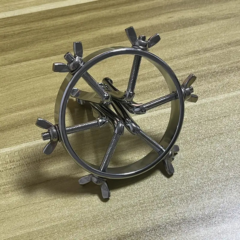 Stainless Steel Anal Dilator With Golden Plug Anal Dilator For Men