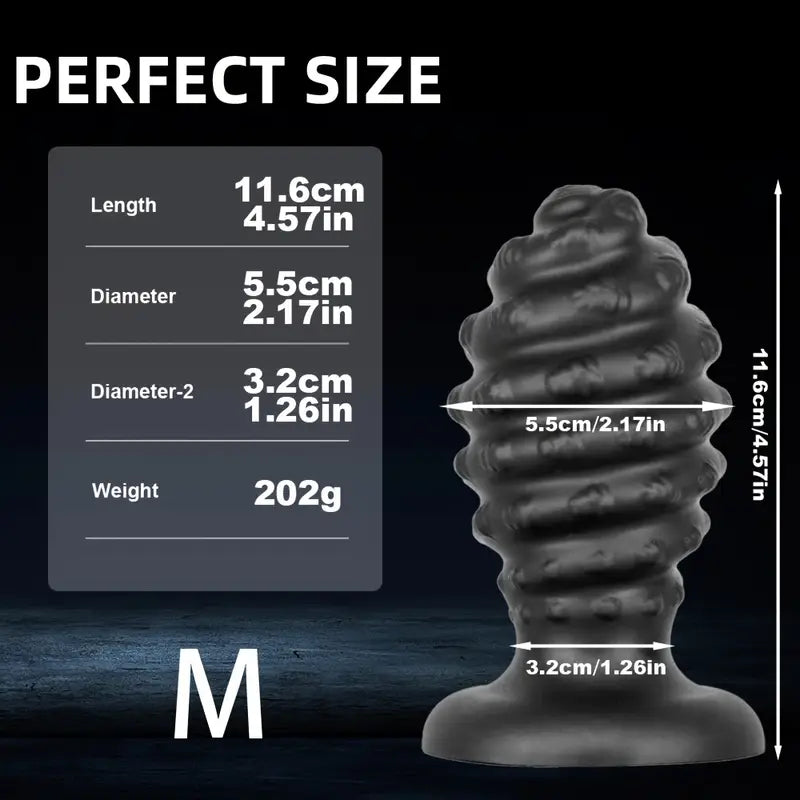 Conch-Shaped Silicone Anal Plug Unisex G-Spot Expandable Butt Sex Toy