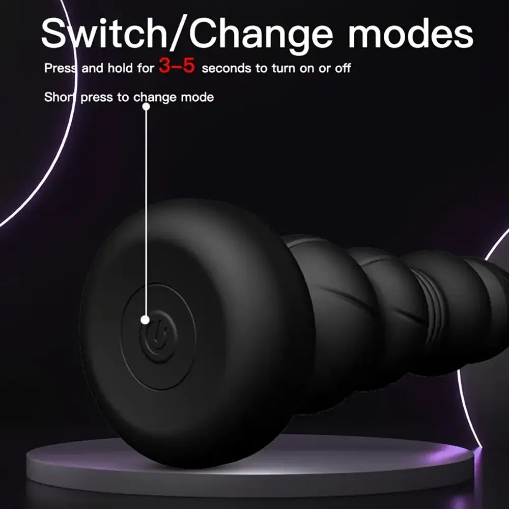 Double Motor Thrusting Sex Toy Anal Sex Toy Vibrating Butt Plug