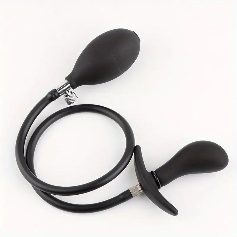 Silicone Inflatable Pump Dilator Massager Butt Plug For Couples Battery Free