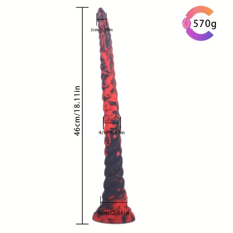 Realistic Long Anal Plug Silicone Snake-Shaped G-Spot Stimulator