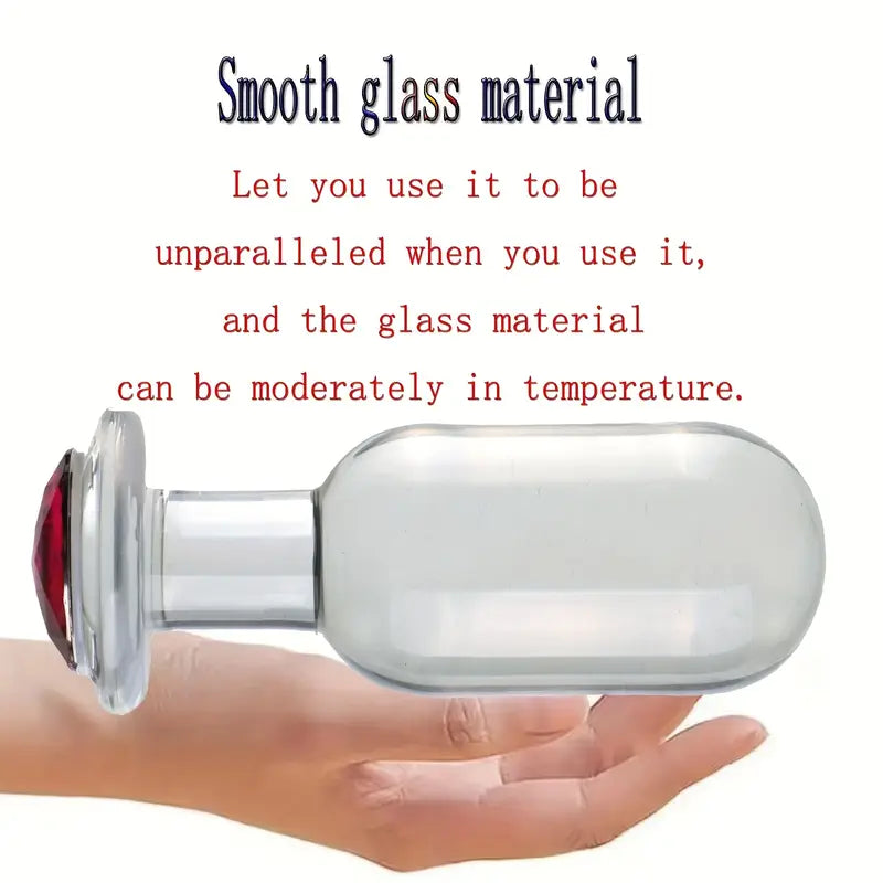 Crystal Glass Anal Plug With Luxury Jewelry Butt Plug Fetish Anus Stimulation