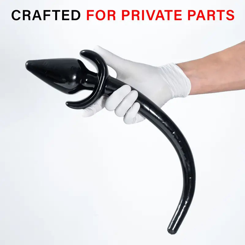 Sexual Disguise Dog Tail Anal Plug Double Head Dual Purpose Dog Tail