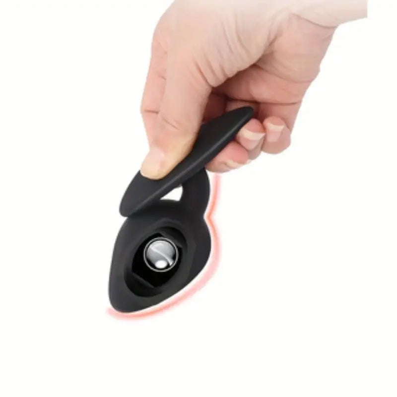 Silicone Ball-Shaped Soft Hand-Washable Smooth Black Anal Plug