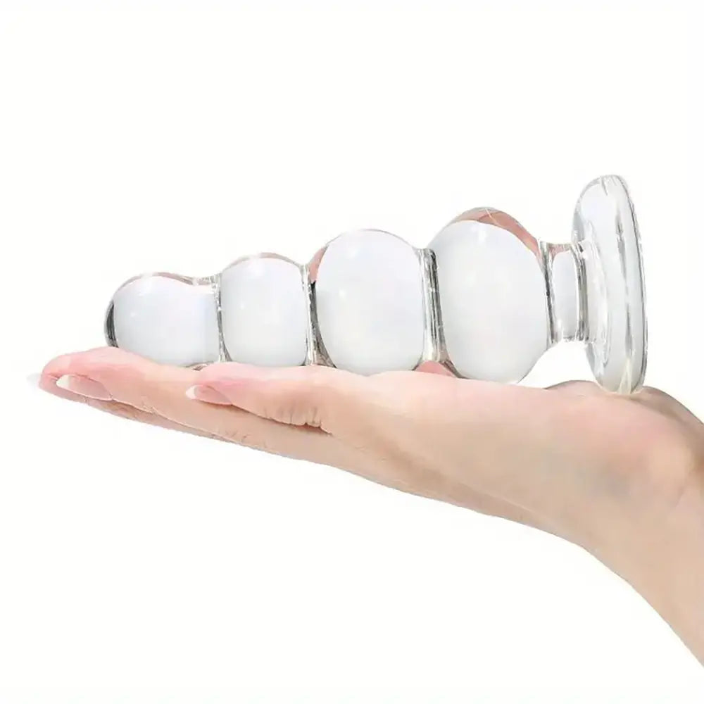 SM Glass Anal Plug Self-Wrist Massager Intimate Couple Play Toy