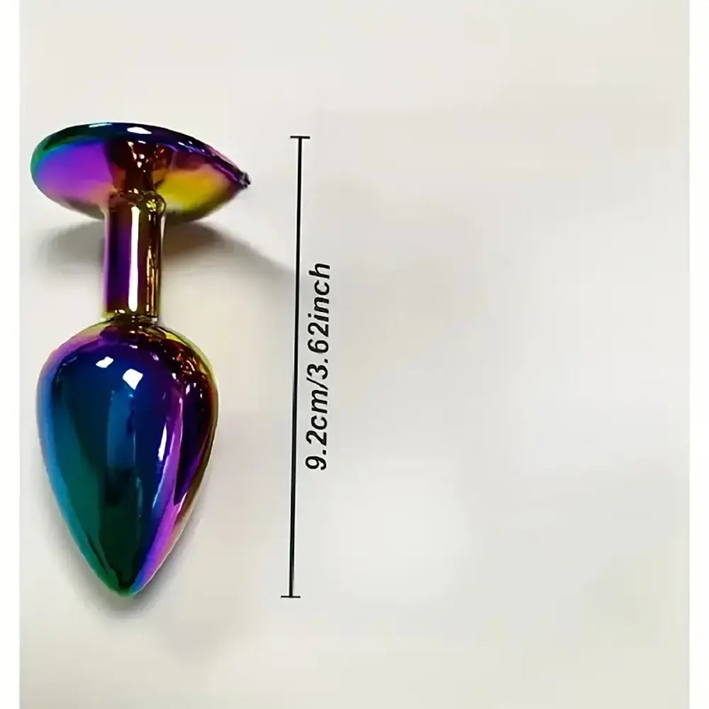 Colorful Anal Plug Three-in-One Pull Adult Sex Toy Metal Backyard