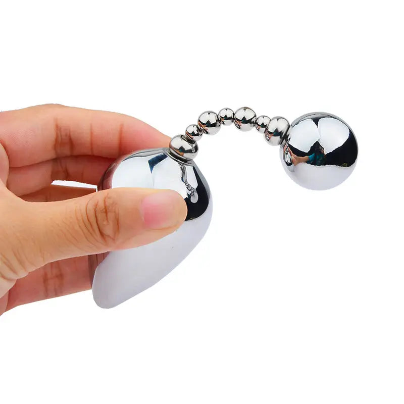 Metal Anal Plug For Men & Women Battery-Free Ideal For SM Play Cosplay