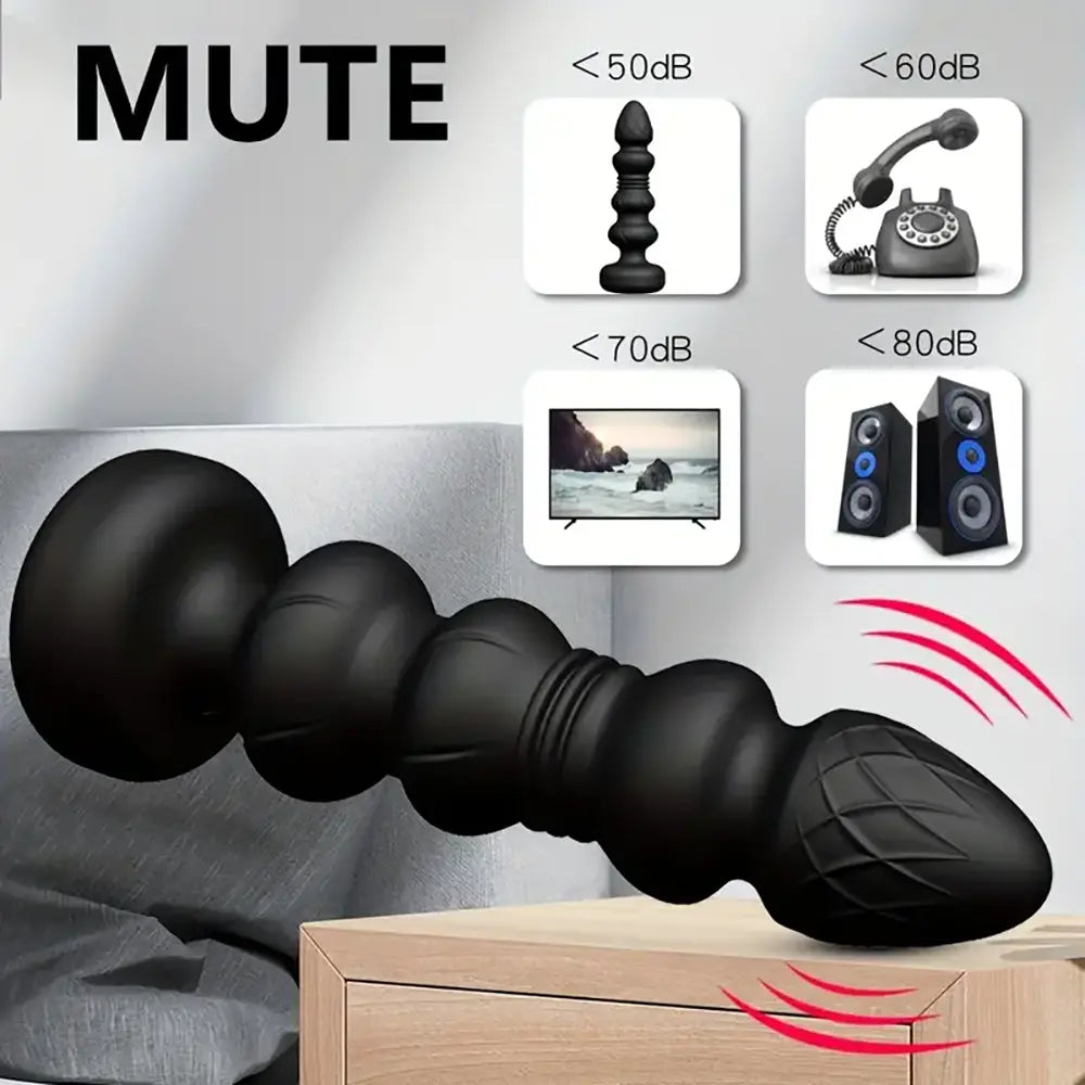 Double Motor Thrusting Sex Toy Anal Sex Toy Vibrating Butt Plug