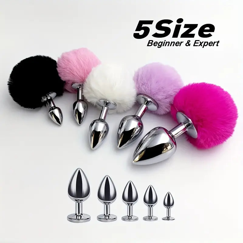 BDSM Rabbit Tail Butt Plug Animals Role-playing Sex Games Animal Tail