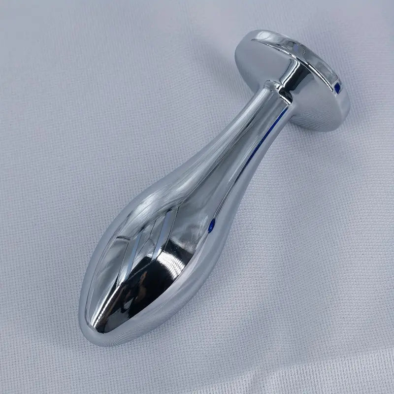 Crystal Diamond Adlut Safety Metal Water Drip Shape Butt Plug Sex Toy
