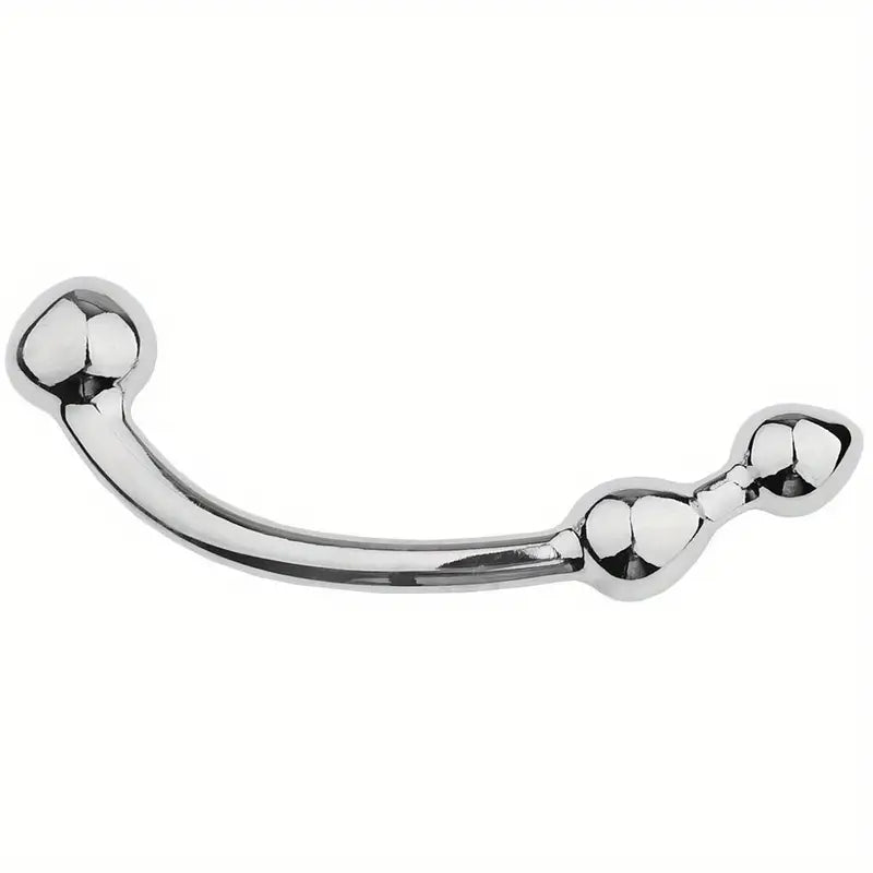 Stainless Steel Anal Stopper With 4 Beads Prostate Massager For Adults