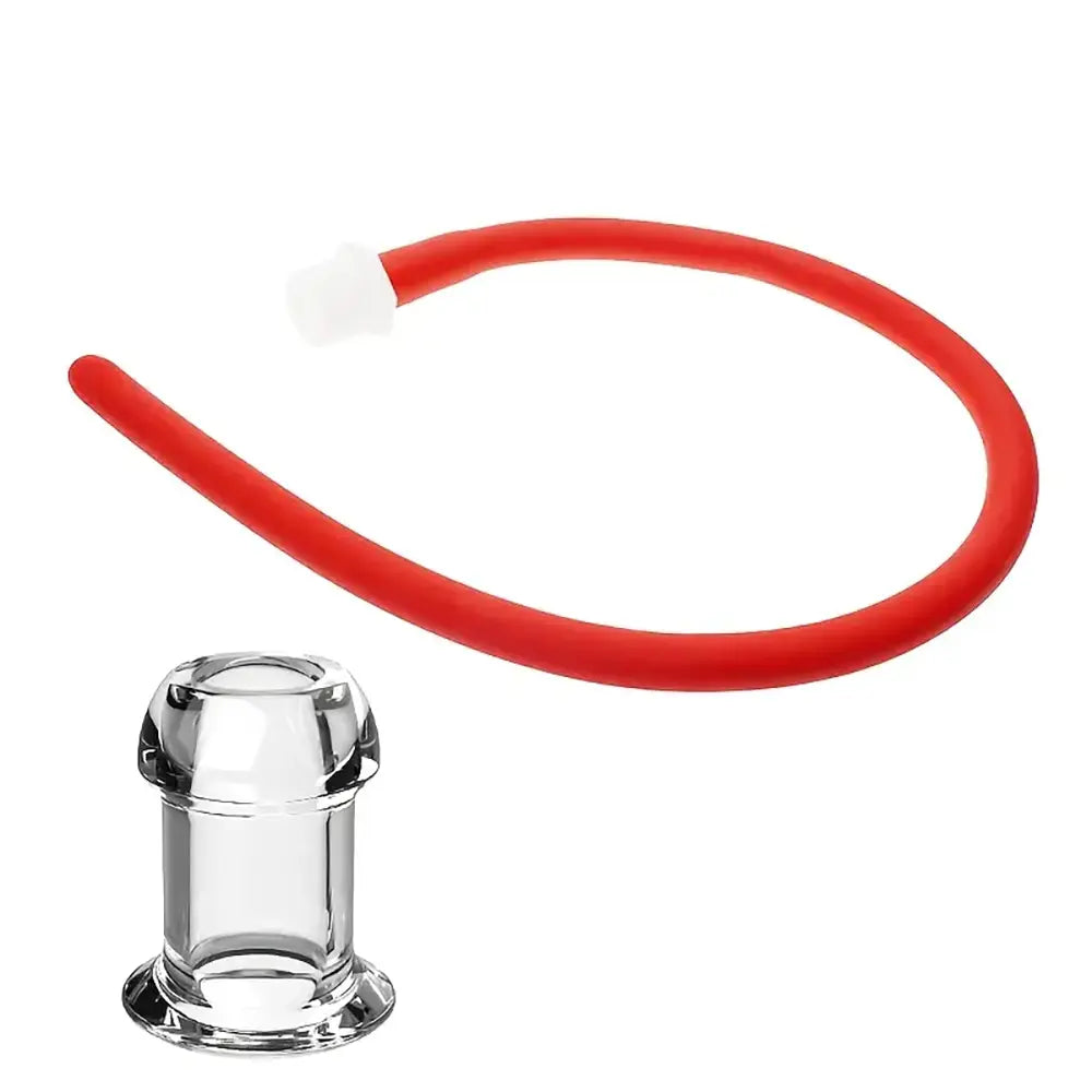 2pcs/Set Butt Plug Silicone Enema Irrigator Soft Bendable Anal Plug