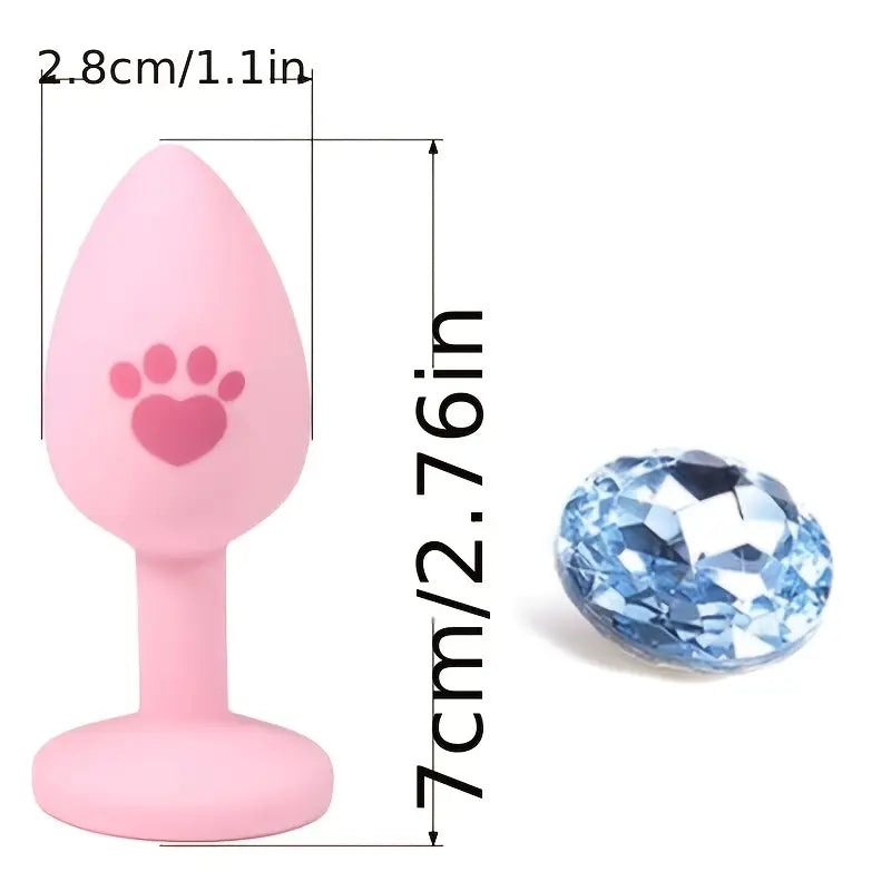 New Cute Cat Paw Texture Anal Plug Sex With Masonry Adult Sex Toy