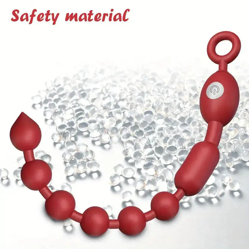 Anal Vibrator Anal Beads Balls Butt Plug Soft Silicone Vibrating Anal Beads