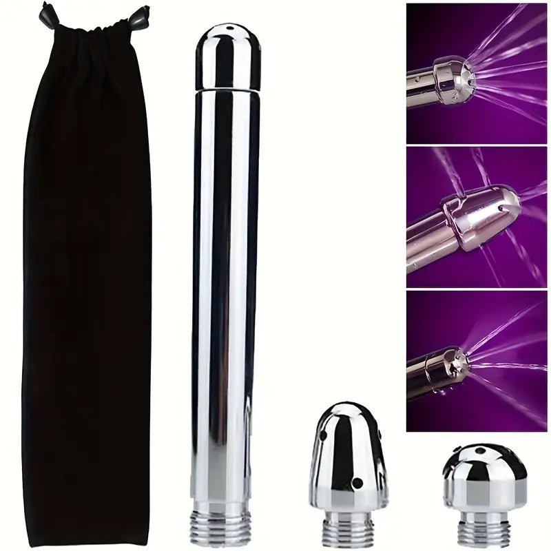 3-in-1 Shower Enema Nozzle Kit Douche Cleaner 3 Interchangeable Heads