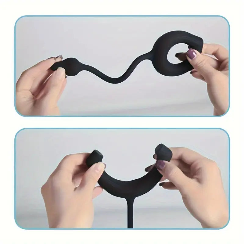 Vibrating Cock Ring With Anal Butt Plug Prostate Massage Enhanced Pleasure