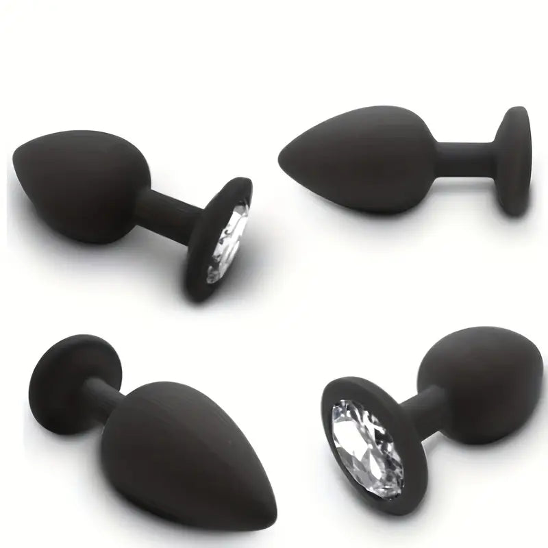 Diamond Bottom Silicone Anal Plug Butt Anal G-Spot Sex Stimulator