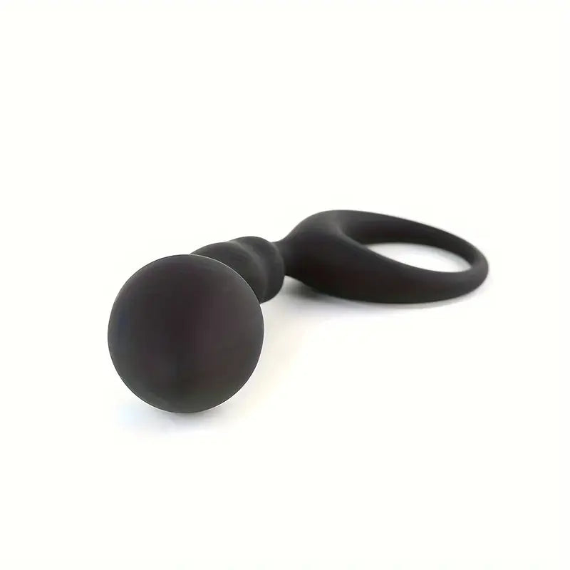 Silicone Anal Plug With Pull Ring Prostate Stimulating Toy Anal Toy