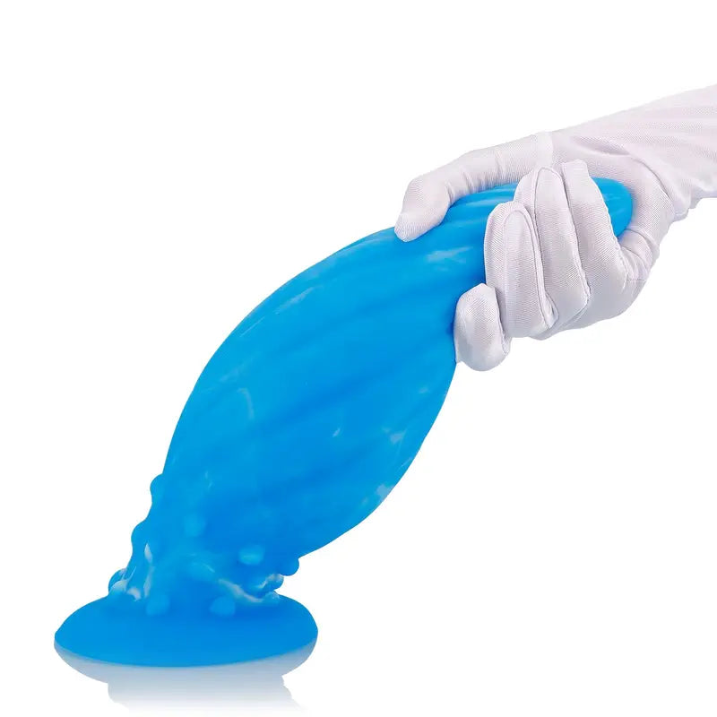 Liquid Silicone Anal Plug With Textured Stimulation Bumps For Secure Grip